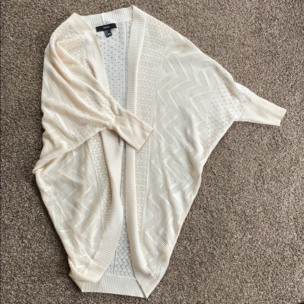 Oversized short sleeved cardigan